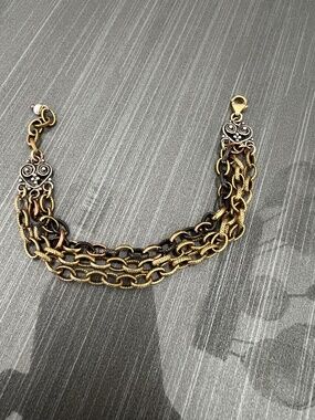Handmade three chain bracelet